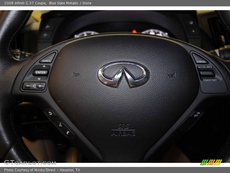 Blue Slate Metallic / Stone 2008 Infiniti G 37 Coupe