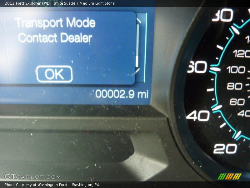 White Suede / Medium Light Stone 2012 Ford Explorer FWD