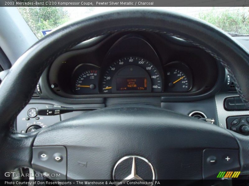 Pewter Silver Metallic / Charcoal 2003 Mercedes-Benz C 230 Kompressor Coupe