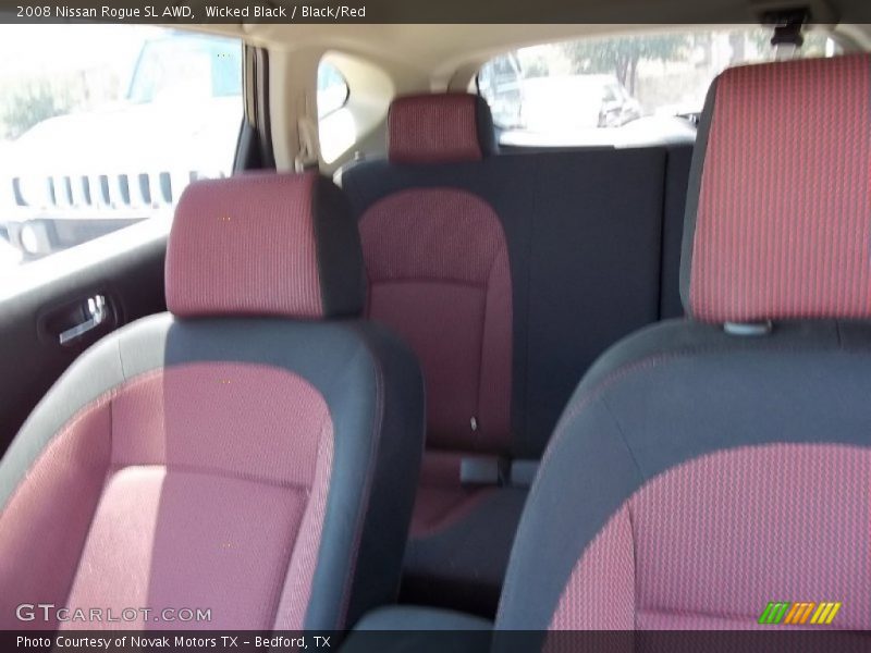 Wicked Black / Black/Red 2008 Nissan Rogue SL AWD