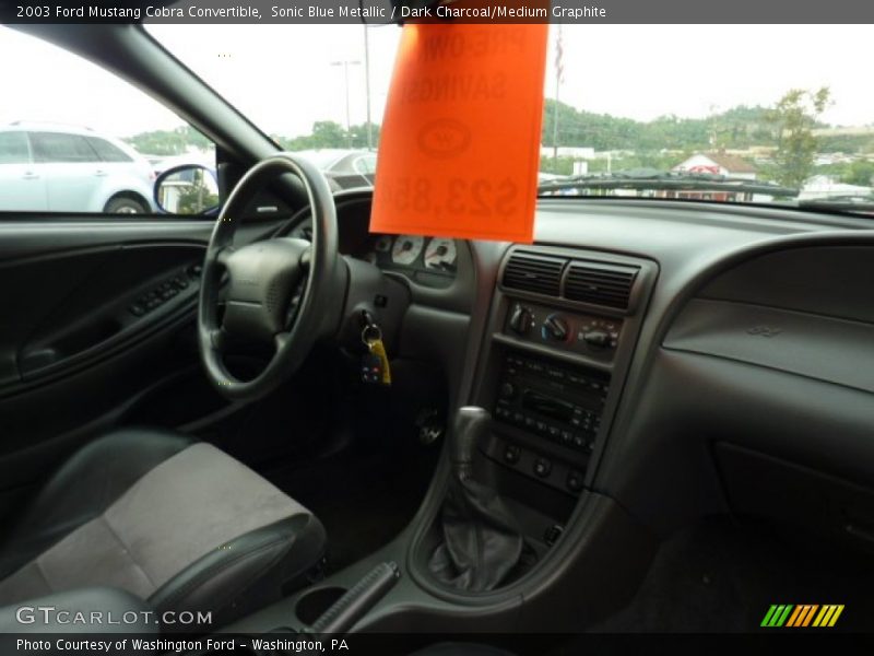 Sonic Blue Metallic / Dark Charcoal/Medium Graphite 2003 Ford Mustang Cobra Convertible