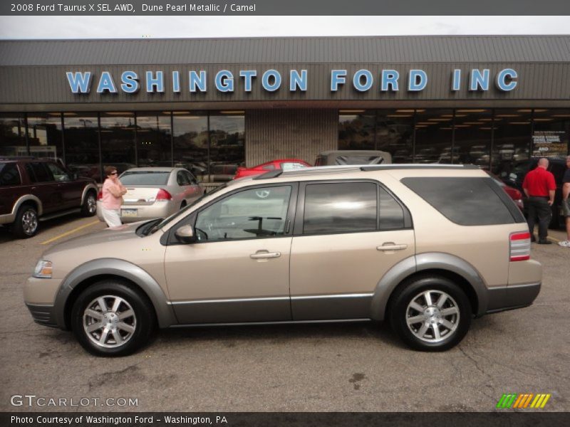 Dune Pearl Metallic / Camel 2008 Ford Taurus X SEL AWD