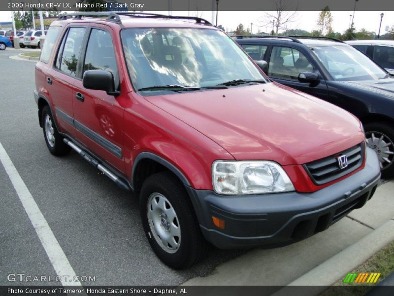 Milano Red / Dark Gray 2000 Honda CR-V LX