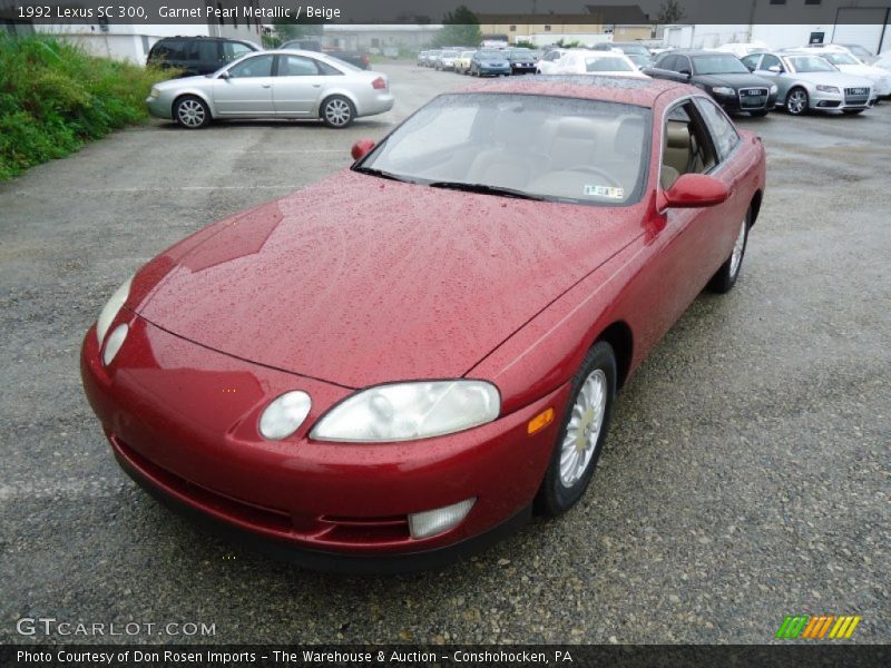 Garnet Pearl Metallic / Beige 1992 Lexus SC 300