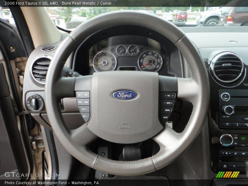 Dune Pearl Metallic / Camel 2008 Ford Taurus X SEL AWD
