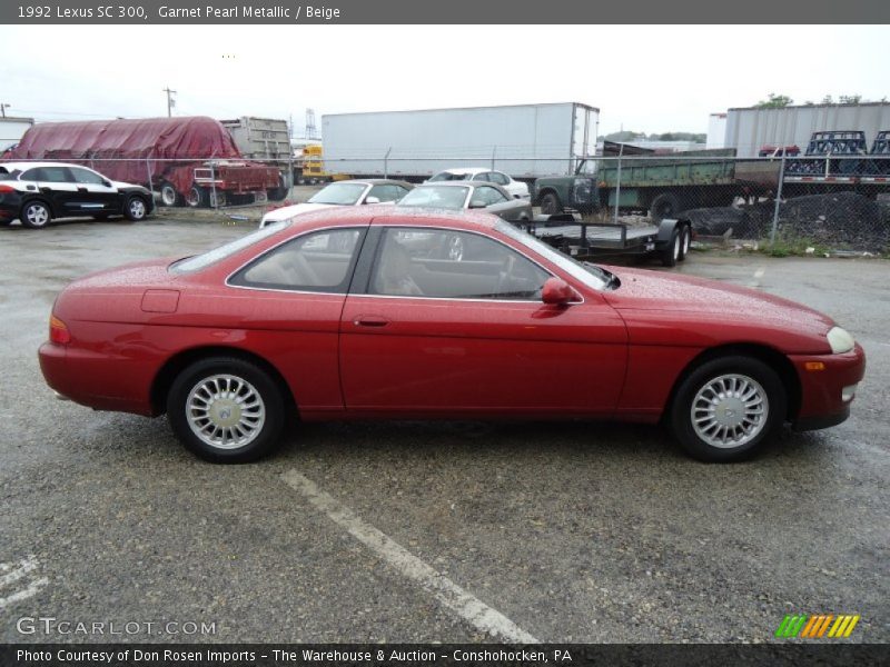 Garnet Pearl Metallic / Beige 1992 Lexus SC 300