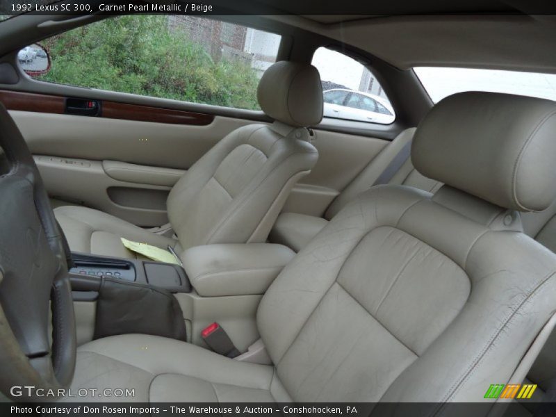 Garnet Pearl Metallic / Beige 1992 Lexus SC 300
