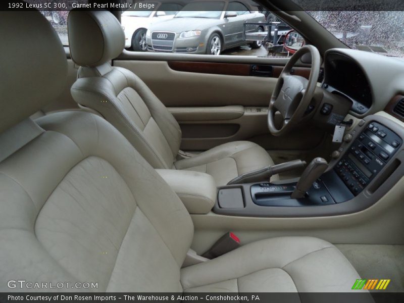 Garnet Pearl Metallic / Beige 1992 Lexus SC 300