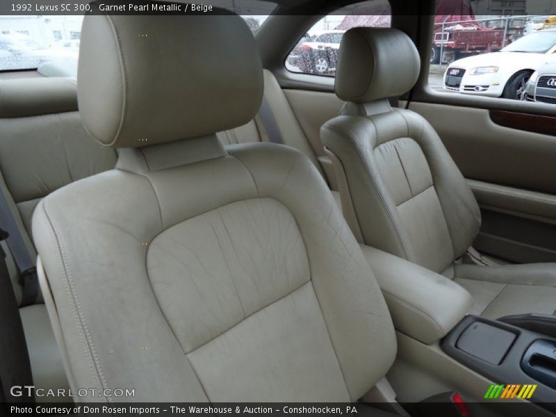 Garnet Pearl Metallic / Beige 1992 Lexus SC 300