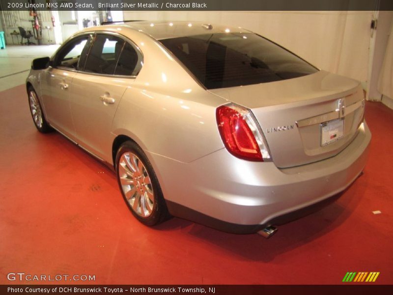 Brilliant Silver Metallic / Charcoal Black 2009 Lincoln MKS AWD Sedan
