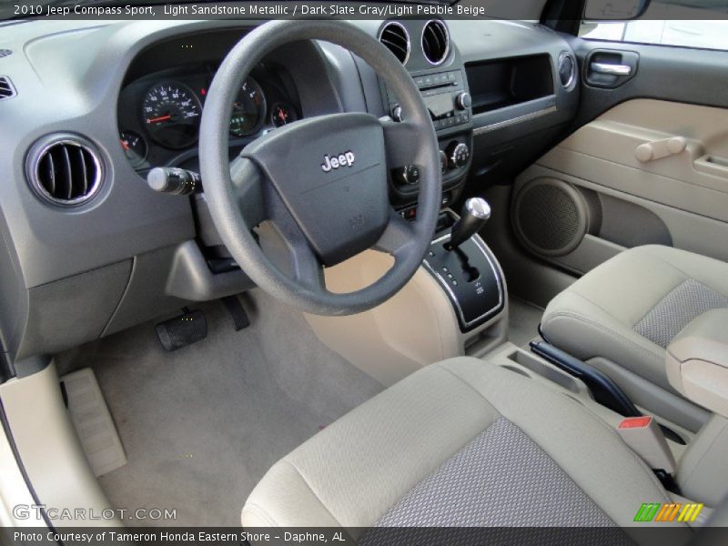 Light Sandstone Metallic / Dark Slate Gray/Light Pebble Beige 2010 Jeep Compass Sport