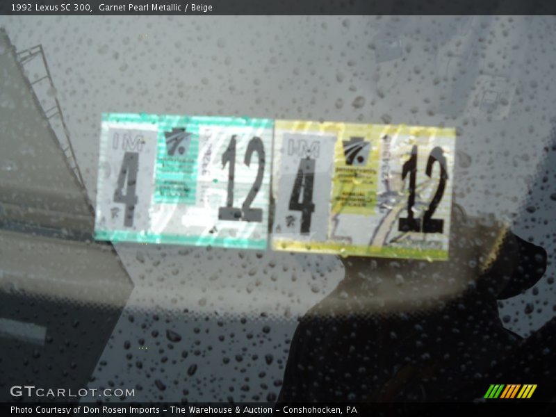 Garnet Pearl Metallic / Beige 1992 Lexus SC 300