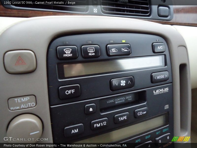 Garnet Pearl Metallic / Beige 1992 Lexus SC 300