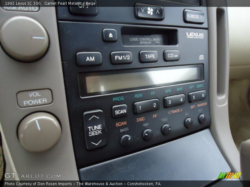 Garnet Pearl Metallic / Beige 1992 Lexus SC 300