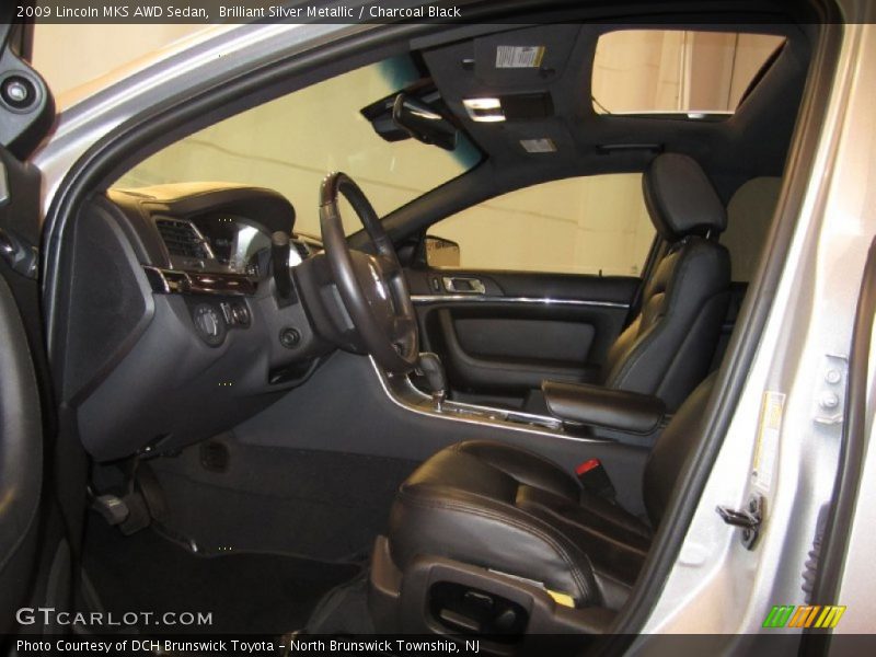 Brilliant Silver Metallic / Charcoal Black 2009 Lincoln MKS AWD Sedan