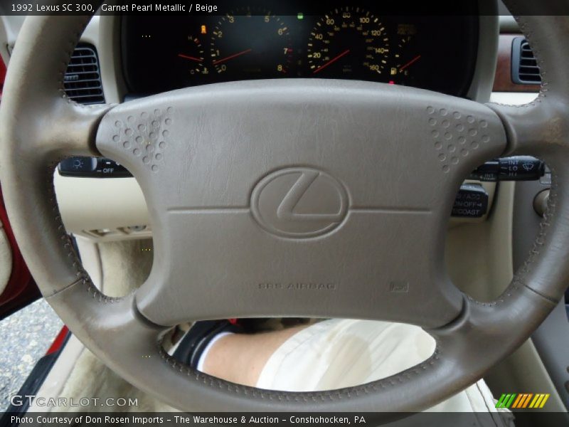 Garnet Pearl Metallic / Beige 1992 Lexus SC 300