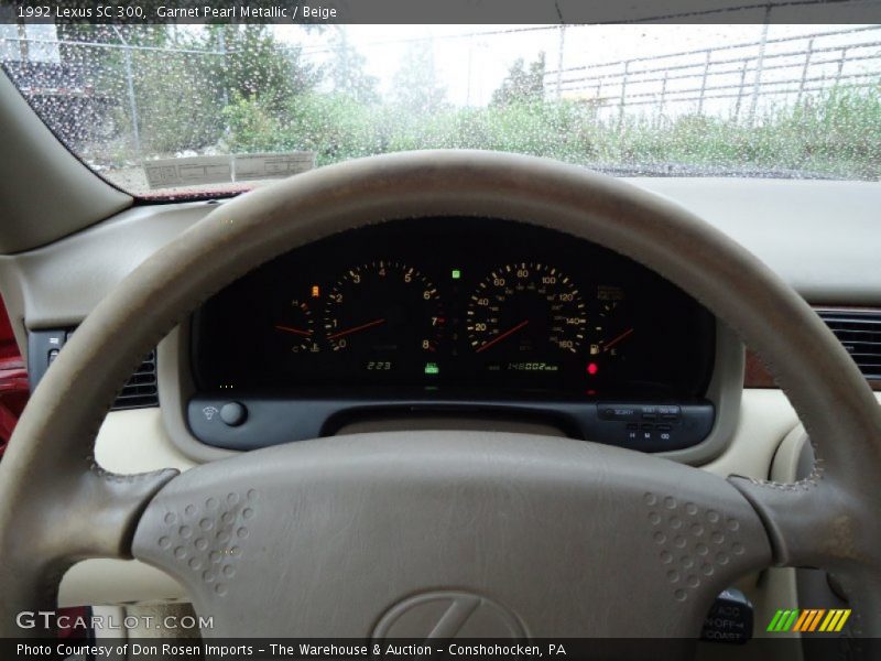 Garnet Pearl Metallic / Beige 1992 Lexus SC 300