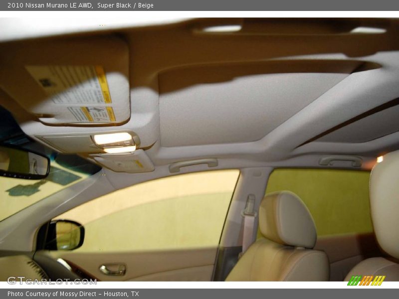 Super Black / Beige 2010 Nissan Murano LE AWD