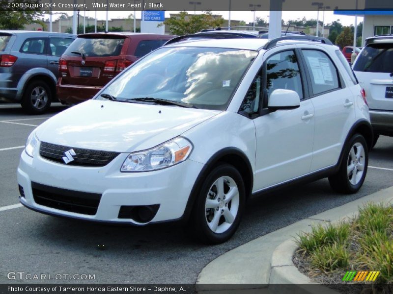 White Water Pearl / Black 2008 Suzuki SX4 Crossover