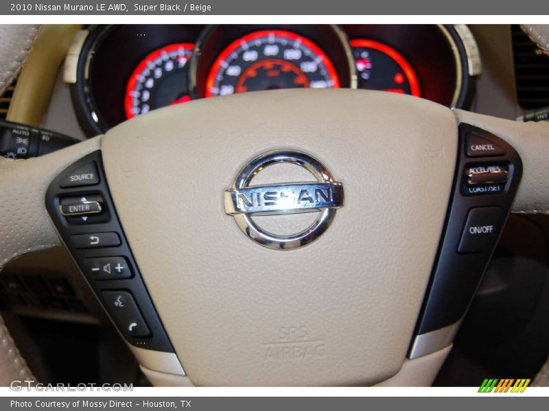 Super Black / Beige 2010 Nissan Murano LE AWD