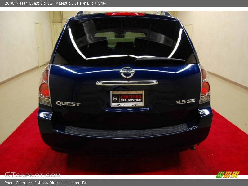 Majestic Blue Metallic / Gray 2008 Nissan Quest 3.5 SE
