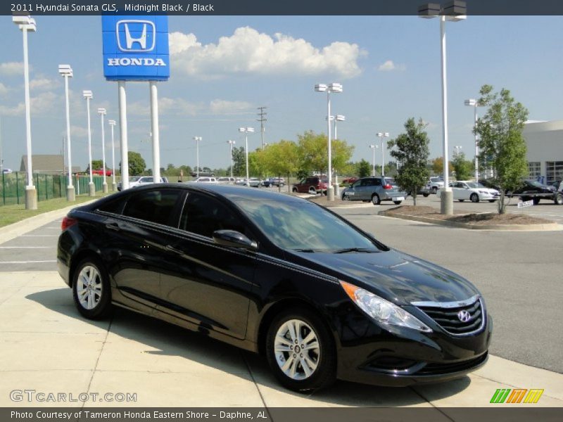 Midnight Black / Black 2011 Hyundai Sonata GLS