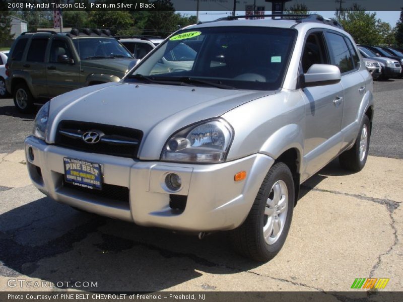 Platinum Silver / Black 2008 Hyundai Tucson GLS