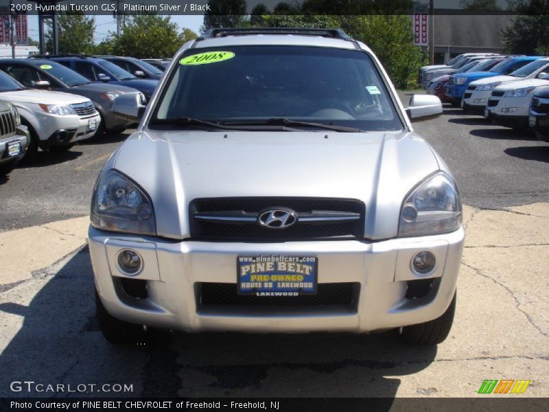 Platinum Silver / Black 2008 Hyundai Tucson GLS