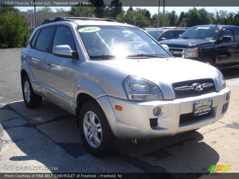 Platinum Silver / Black 2008 Hyundai Tucson GLS