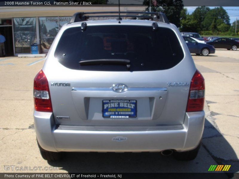 Platinum Silver / Black 2008 Hyundai Tucson GLS