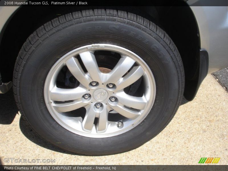 Platinum Silver / Black 2008 Hyundai Tucson GLS