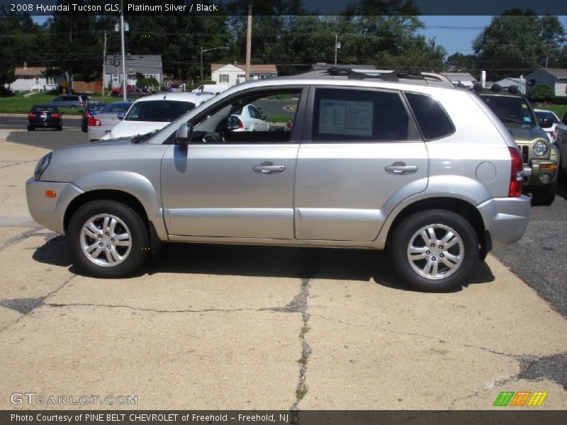 Platinum Silver / Black 2008 Hyundai Tucson GLS