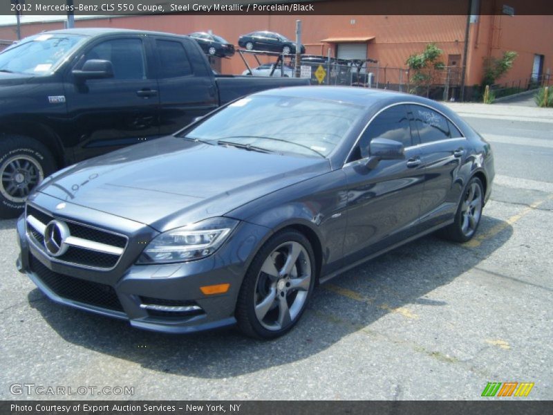 Steel Grey Metallic / Porcelain/Black 2012 Mercedes-Benz CLS 550 Coupe