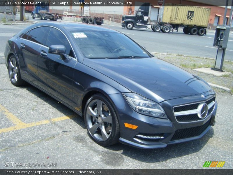 Steel Grey Metallic / Porcelain/Black 2012 Mercedes-Benz CLS 550 Coupe