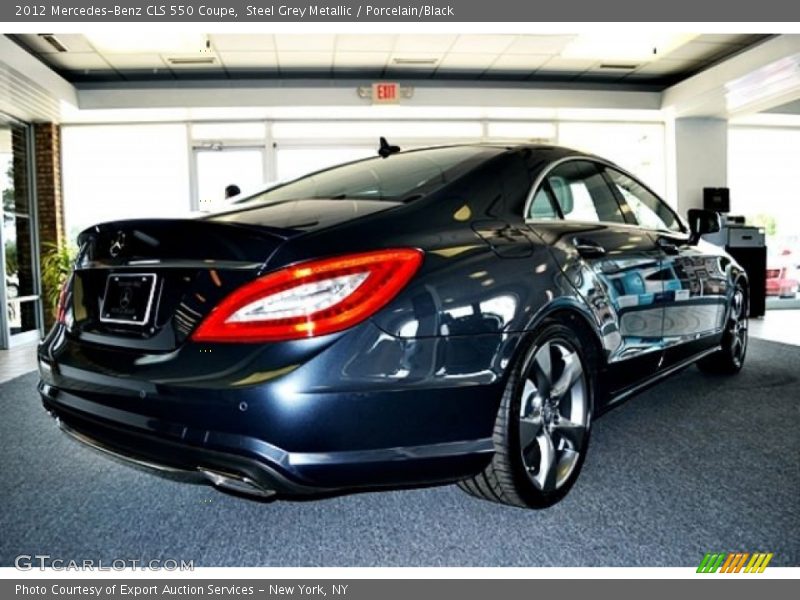 Steel Grey Metallic / Porcelain/Black 2012 Mercedes-Benz CLS 550 Coupe