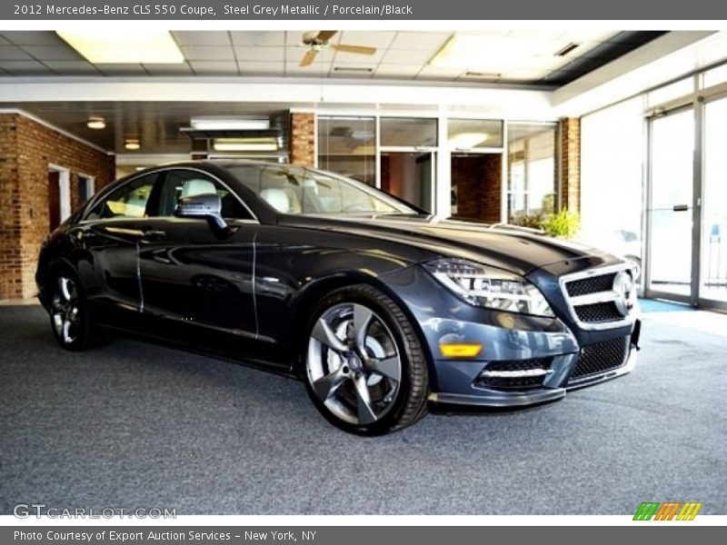 Steel Grey Metallic / Porcelain/Black 2012 Mercedes-Benz CLS 550 Coupe