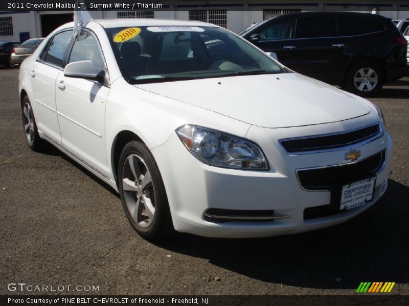 Summit White / Titanium 2011 Chevrolet Malibu LT
