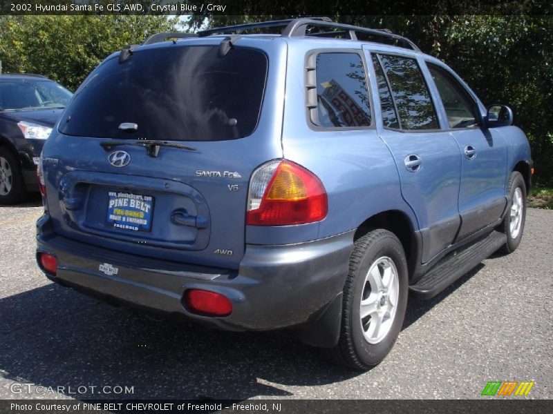 Crystal Blue / Gray 2002 Hyundai Santa Fe GLS AWD