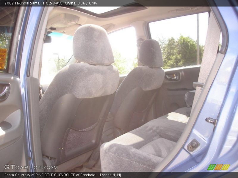 Crystal Blue / Gray 2002 Hyundai Santa Fe GLS AWD