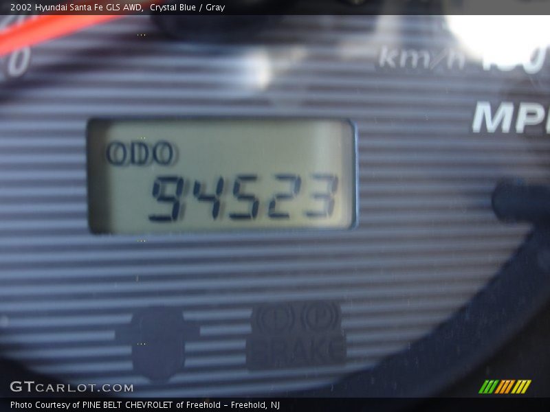 Crystal Blue / Gray 2002 Hyundai Santa Fe GLS AWD