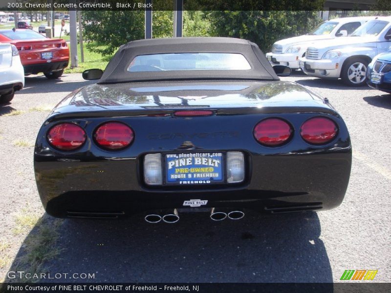 Black / Black 2003 Chevrolet Corvette Convertible