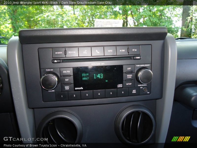 Black / Dark Slate Gray/Medium Slate Gray 2010 Jeep Wrangler Sport 4x4