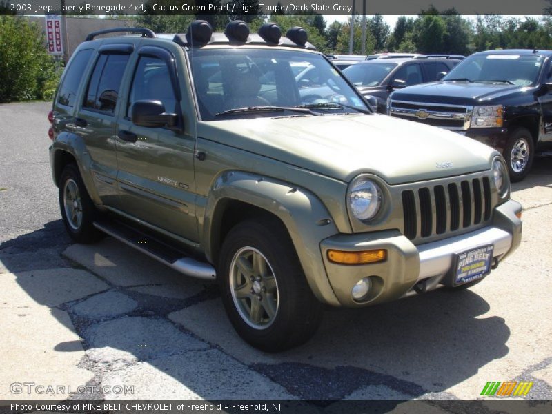 Cactus Green Pearl / Light Taupe/Dark Slate Gray 2003 Jeep Liberty Renegade 4x4