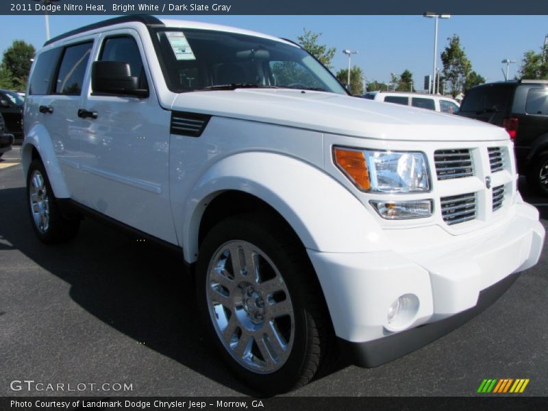 Bright White / Dark Slate Gray 2011 Dodge Nitro Heat