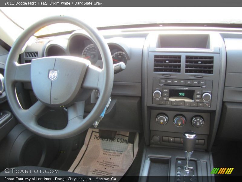 Bright White / Dark Slate Gray 2011 Dodge Nitro Heat