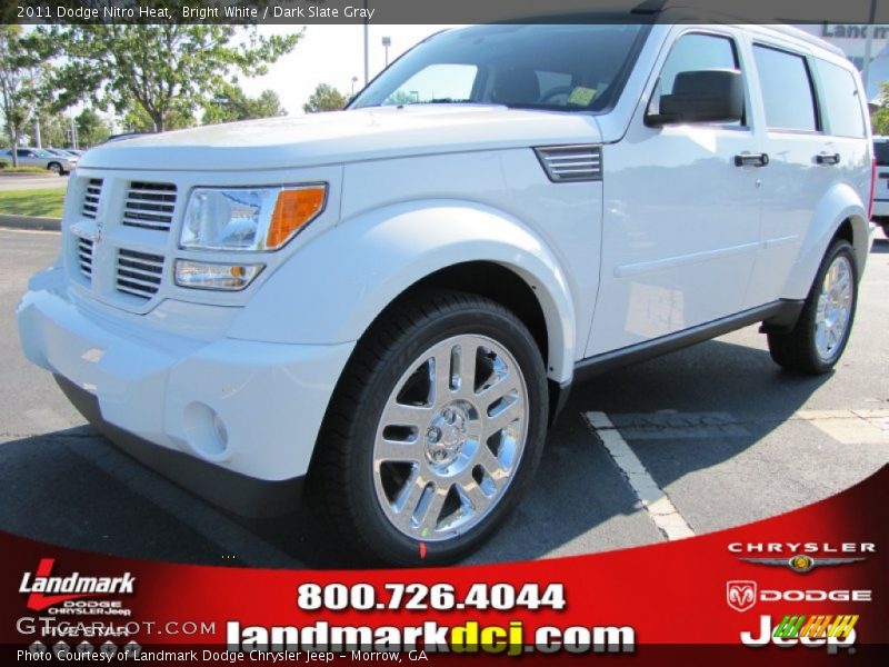 Bright White / Dark Slate Gray 2011 Dodge Nitro Heat