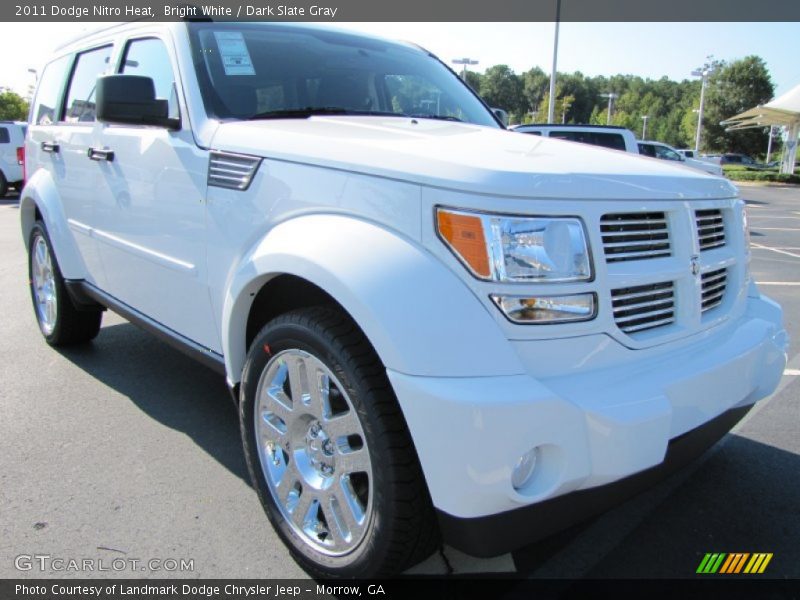 Bright White / Dark Slate Gray 2011 Dodge Nitro Heat