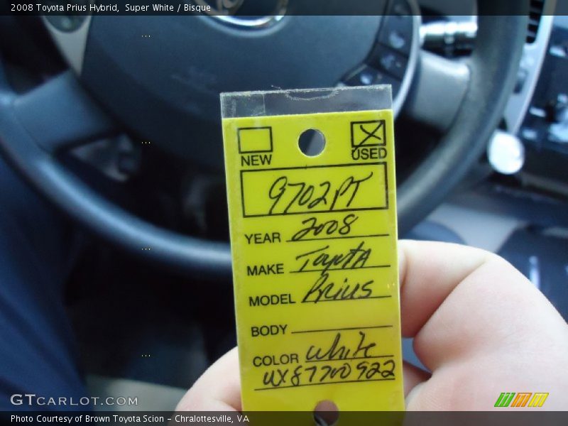 Super White / Bisque 2008 Toyota Prius Hybrid