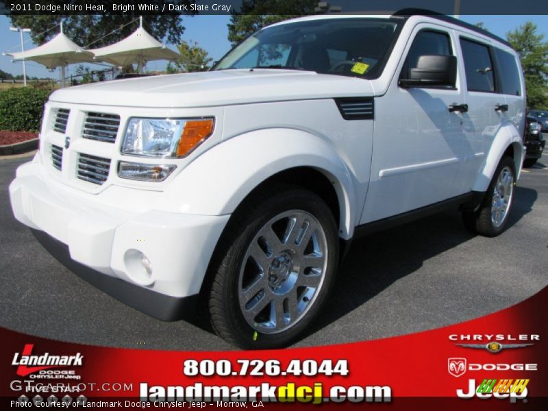 Bright White / Dark Slate Gray 2011 Dodge Nitro Heat