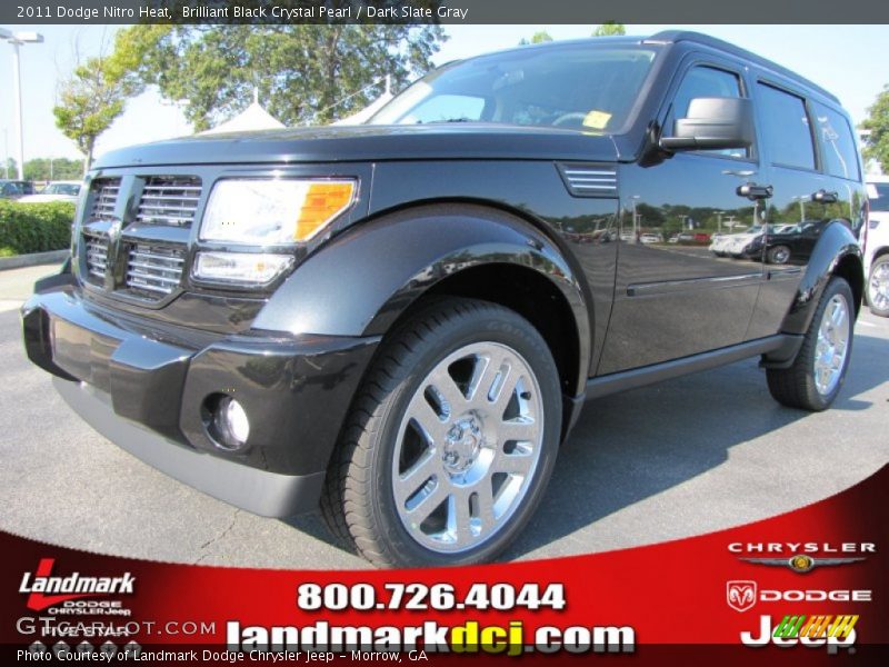 Brilliant Black Crystal Pearl / Dark Slate Gray 2011 Dodge Nitro Heat